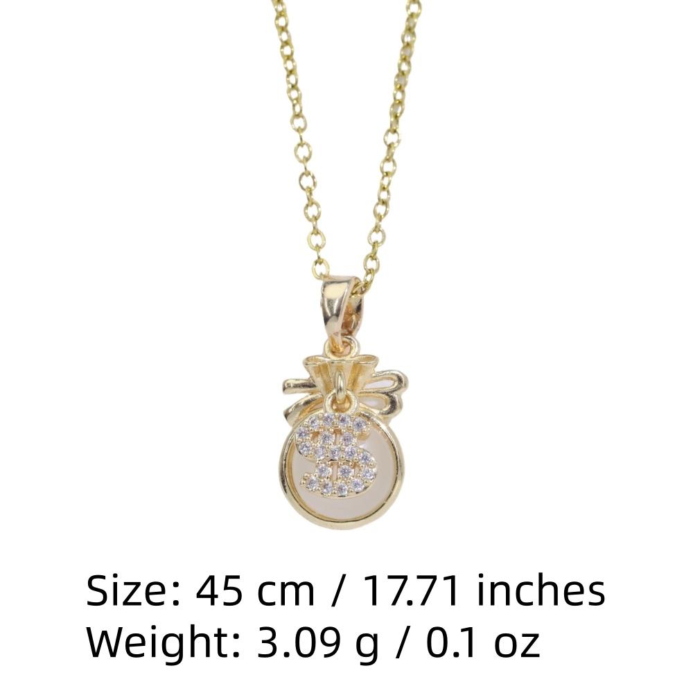 Простые подвески-мешочки для денег на шею для женщин, модные ожерелья с цирконием, аксессуары для свадебной вечеринки