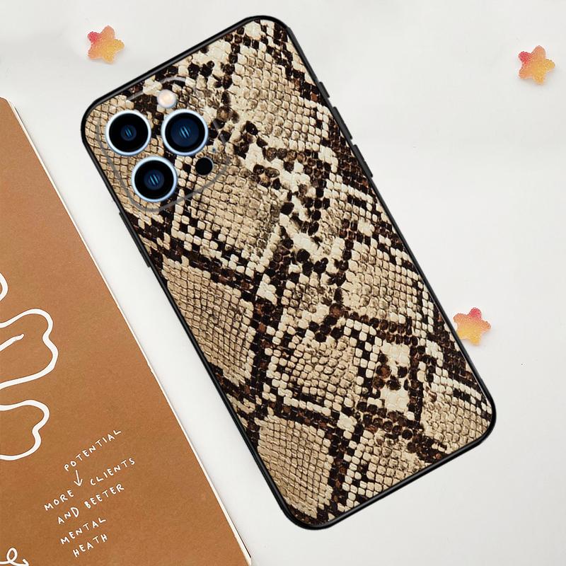 Чехол для телефона с принтом под змеиную кожу Для iPhone 17 Pro Max 14 11 15 16 Pro Max 13 12 mini 16 Plus 16e 17 Air Funda