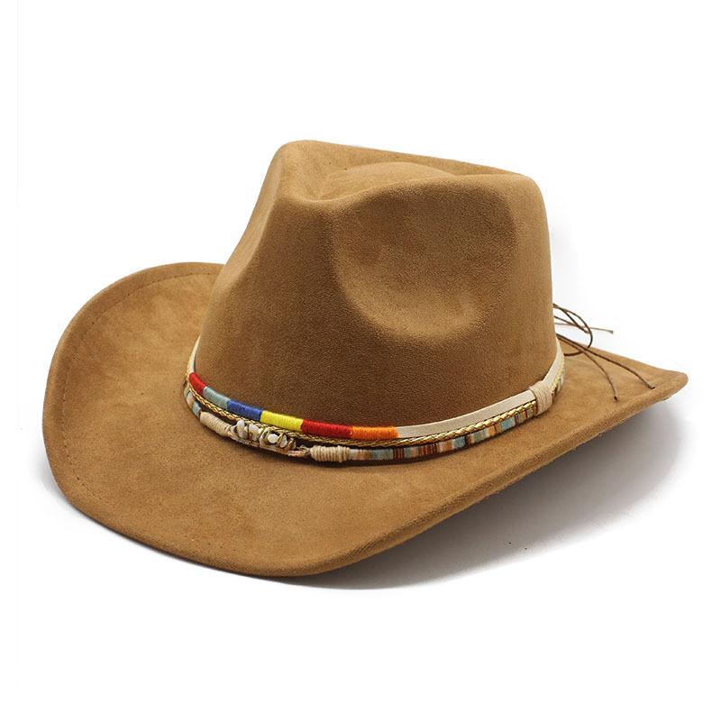 Minority Fengying Top Hat Suede Men'S And Women'S Couple Hat Western Cowboy Top Hat Performance Jazz Hat
