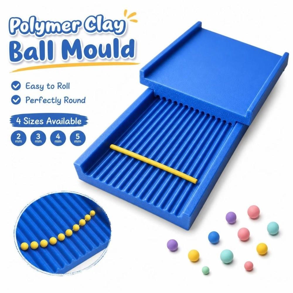 Precision Grooves Clay Ball Maker 3D Printed Sphere Shaper Roller Jewelry Making