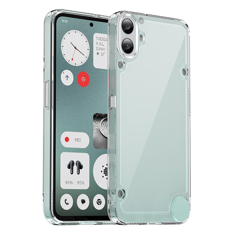Чехол для Nothing CMF Phone 1 Чехол-обложка для Nothing CMF Phone 1 Coque Funda Жесткий Полупрозрачный Мягкая Рамка Прозрачный Чехол для Nothing CMF Phone 1