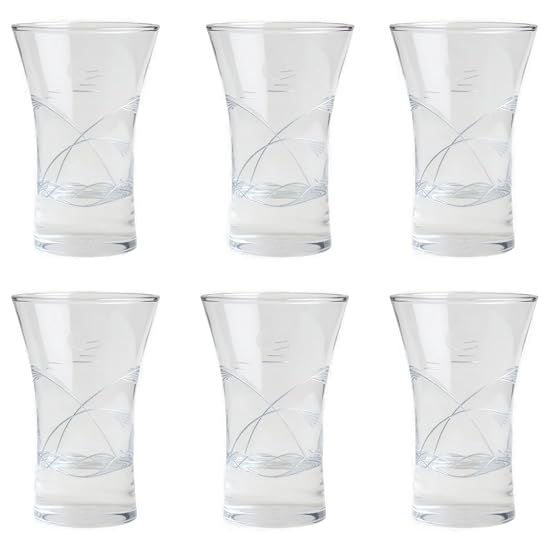 Takumibifu Dinner Luxe Select 6-Piece Set Kiriko Sake Cup (Sakazuki) - Pampas Grass and Moon Kiriko,