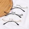 Half Frames Glasses Frame Fashion No Lens Myopia Cosplay Party Decoration Eyewear Metal Photography Eyeglasses Frame