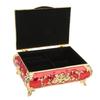 Vintage Jewelry Box Glossy Exquisite Rust Resistant Rose Relief Design Jewelry Storage Box