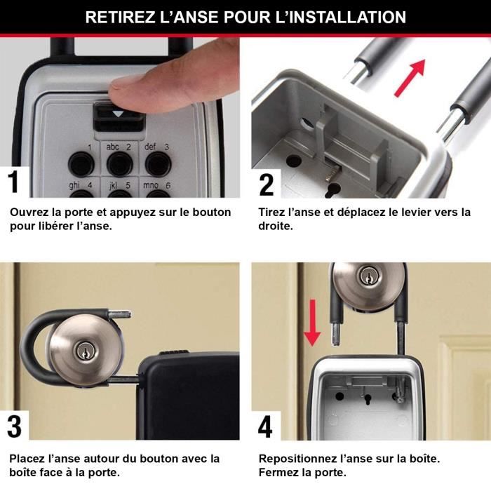 Boite à clés sécurisée - MASTER LOCK - Boutons Poussoirs - Avec Anse - Select Access Partagez vos clés en toute sécurité