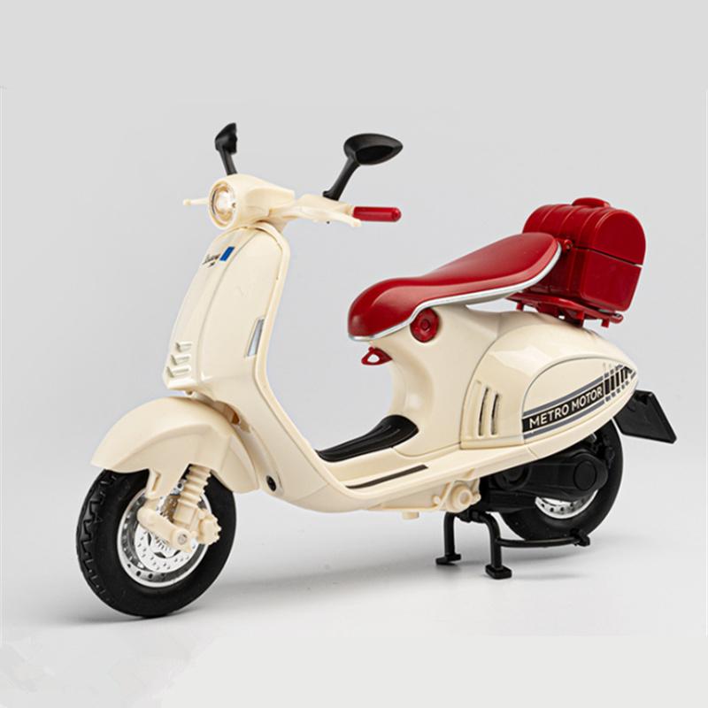 1/12 масштаб Vespa 946 сплав классическая модель мотоцикла для отдыха литые металлические уличные ретро-модели мотоциклов звук и свет детская игрушка подарок