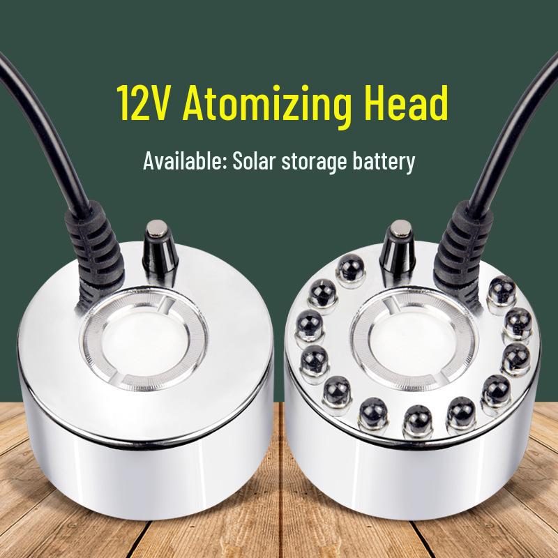 12 В Ультразвуковой туманообразователь с одной головкой на солнечной батарее, увлажнитель