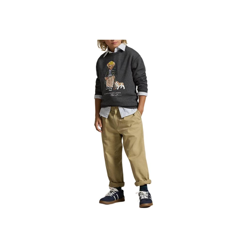 Polo Ralph Lauren Свитшот с рисунком медвежонка Polo Мультяшный узор Круглый вырез Длинный рукав Детские топы 323979490-001