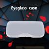 Portable Matte Transparent White Glasses Case Hard Box Eyewear Accessories Clip
