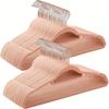 10-Pack Velvet Hangers, Clothes Hanger With Rose Golden Swivel Hook, Non-Slip, And Space-Saving