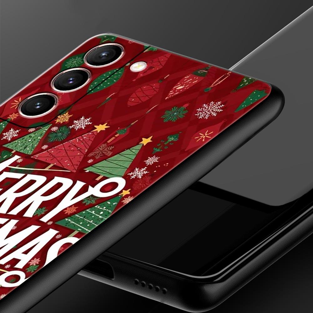 Чехол для телефона Merry Christmas для Samsung Galaxy S26 S25 S24 S23 S22 S20 S21 FE Ultra S25 Edge Plus 5G Мягкий ТПУ Корпус Fundas