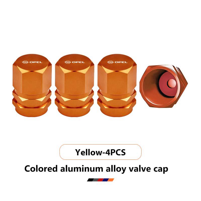 Car Logo Tire Valve Stem Caps Aluminum Alloy Wheel Dustproof Valve Stem Cover For Opel Astra H K J G Corsa E D OPC Insignia B OT4