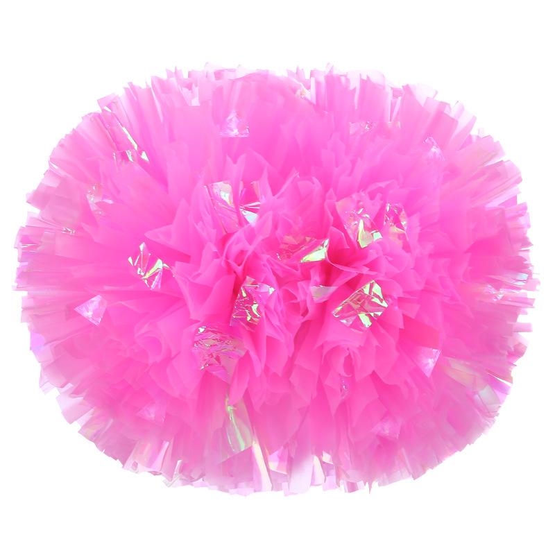 Rainbow Matte Pom Poms Colorful Hand Flowers Cheer Props Sports Meeting Accessories Aerobics Dance Ornaments Vivid Stage Tools