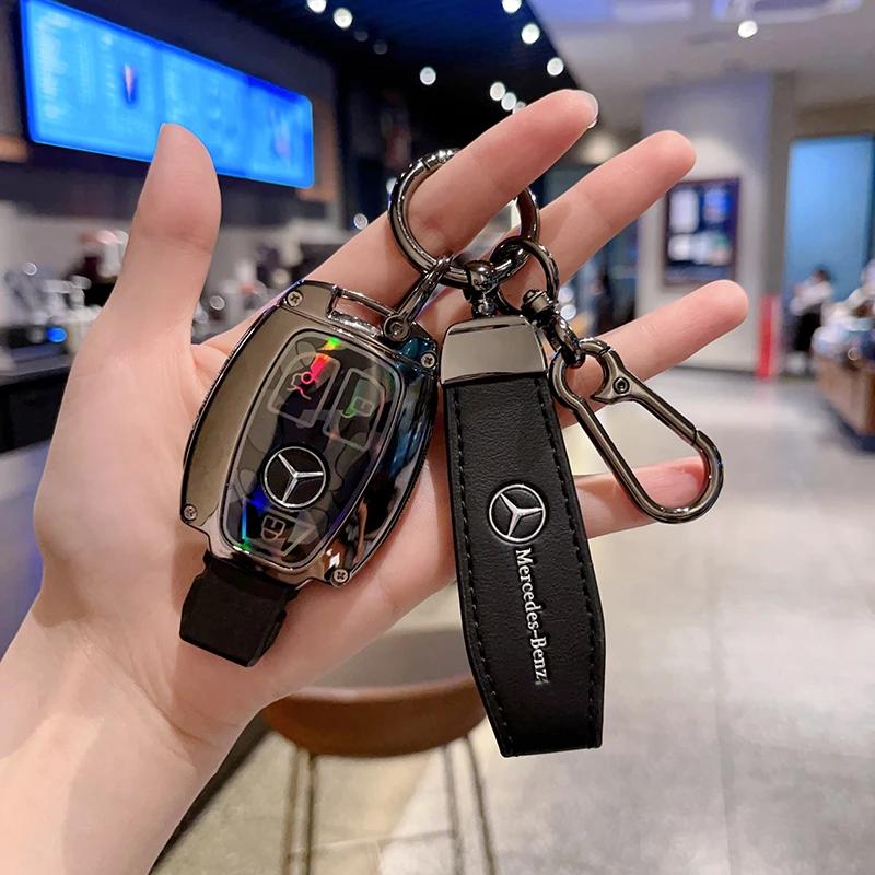 VFO1 Car Key Case Cover Key Bag Accessories For Mercedes Benz A B C S Class AMG GLA CLA GLC W176 W221 W204 W205 Shell Fob Keychain
