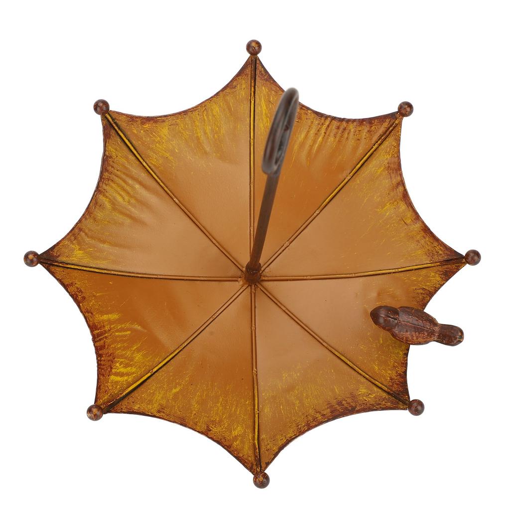 Decorative Bird Feeder Iron Umbrella Shaped Exquisite Hanging Bird Feeder for Home Yard Garden Decorations