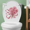 Креативные розовые цветочные ленты Наклейки для украшения ванной комнаты, туалета, дома