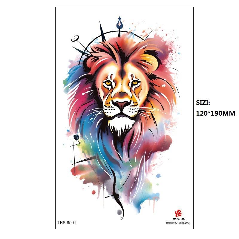 Ручная роспись оригинальный цвет цветок лиса феникс женская имитация татуировки переводная татуировка наклейка