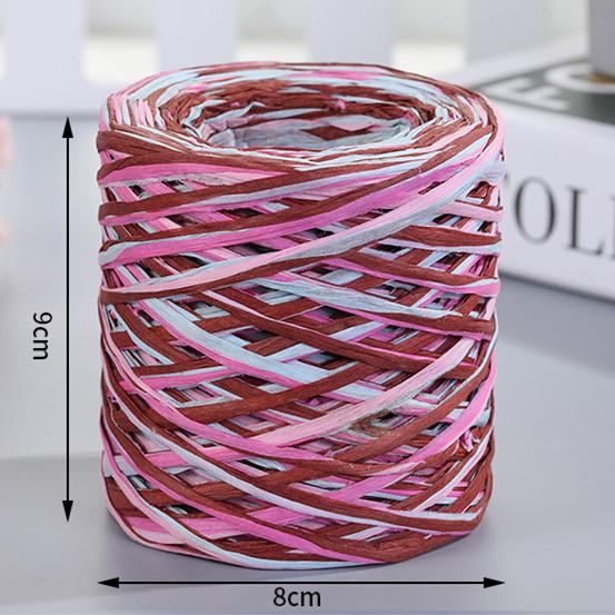 200 м Натуральная рафия Соломенная пряжа для вязания крючком Бумажные нити Экологичная бумажная пряжа DIY Ручная работа Летняя шляпа от солнца Пляжная сумка
