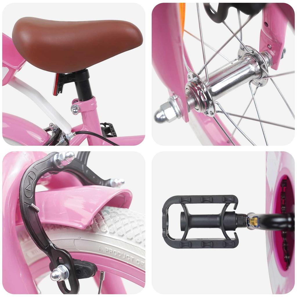 Kids  Bike 16 Inches for Ages 4 6 Light Pink