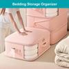 Large Capacity Oversized Portable Compression Storage Bag, Suitable for Clothes, Quilts, Pillows,  Duvets,Space-Saving Organizer Helper