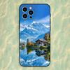 Mountains landscape Travel Phone Case For iPhone 16,15,14,13,12,11 Plus,Pro Max,XS,X,XR,SE,Mini,8,7,Soft Silicone Black Cover