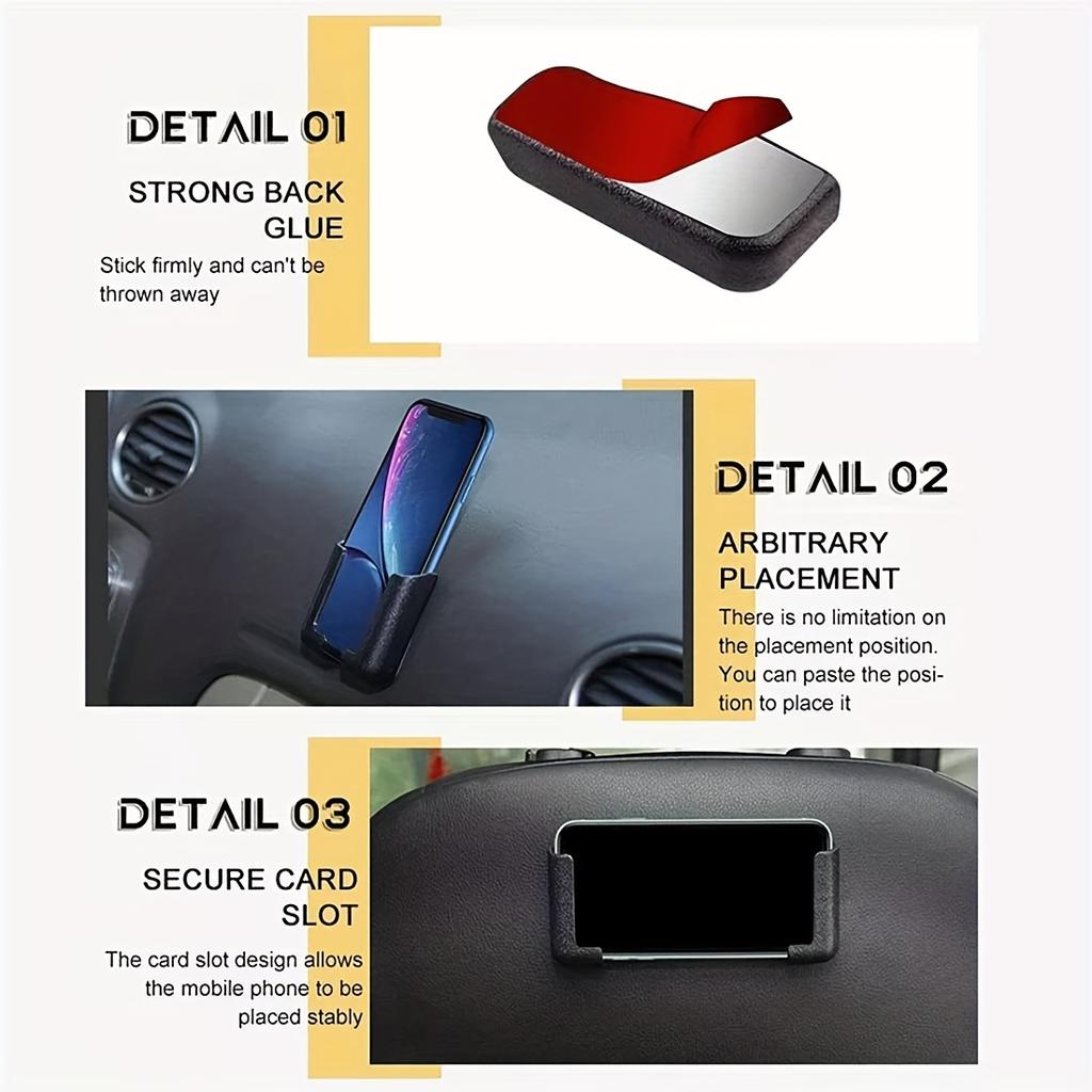 4pcs Car Gravity Phone Mounts Universal Anti Slip Dashboard Holders Vehicle Accessories Durable Car Phone Mobile Devices Stands
