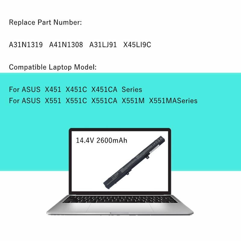 Новый аккумулятор для ноутбука Juyaning для Asus X451 X551 X451C X451M X551C X551M A31N1319 A41N1308 A31LJ91