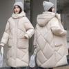Winter Women Parka Hooded Jackets Thicken Warm Cotton Padded Puffer Coats Casual Long Parkas Clothes Loose Outerwear