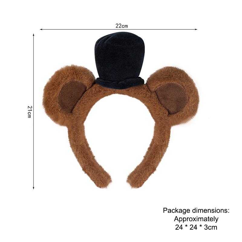 Cute Bear Ears Headband Halloween Hairband Animal Costume Children Adult Party Accessories For Halloween Cosplay