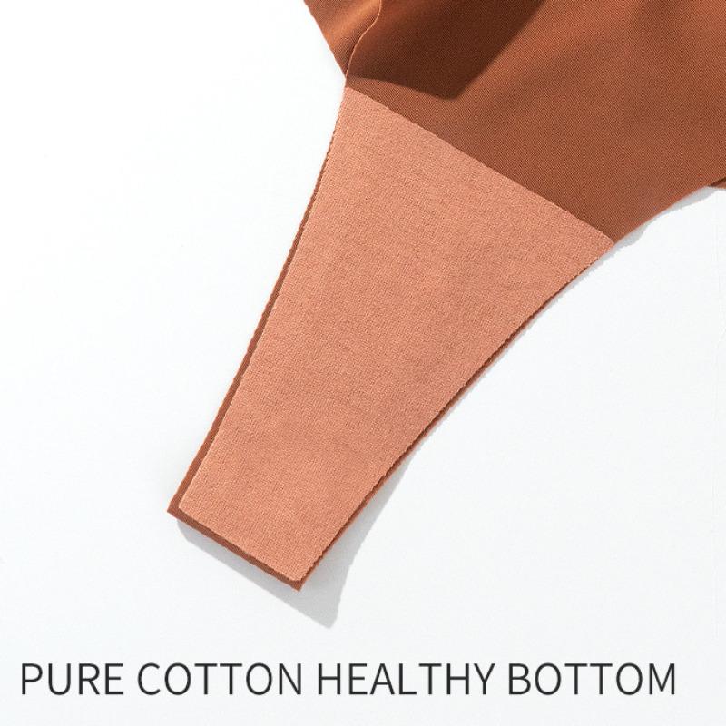 Summer Sexy Low Waist Sports Ice Silk T-word Underwear Pure Color Quick-drying Breathable Seamless Yoga Thong Women