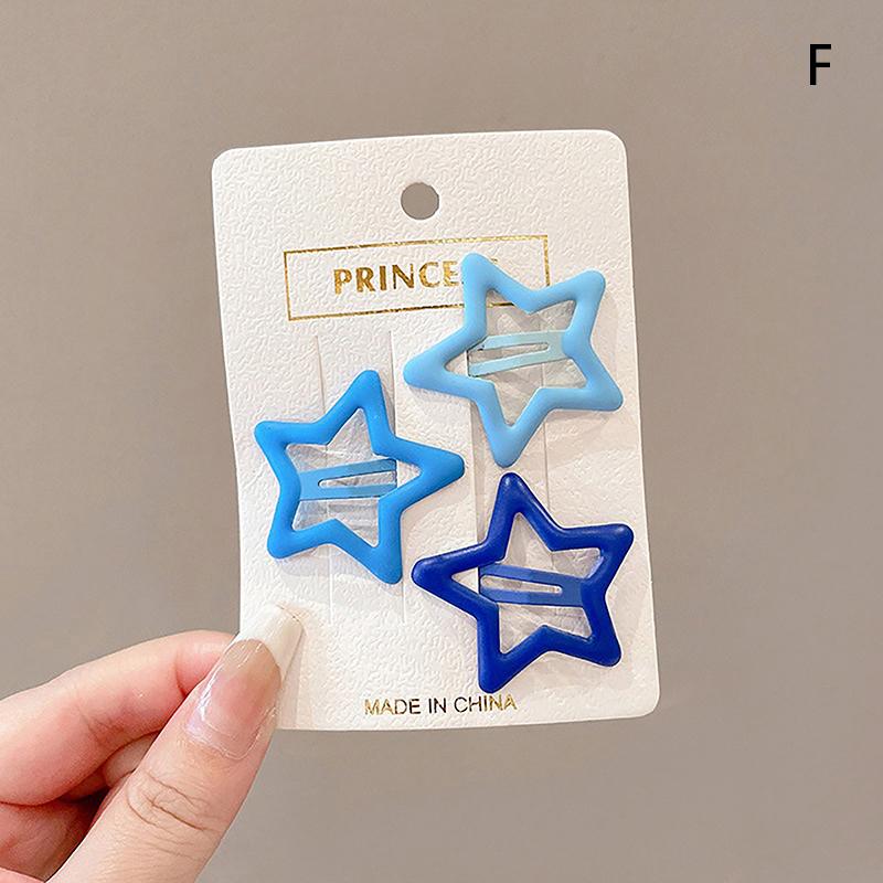 3/10 шт. Y2K шпильки-невидимки для девочек, цветные звездочки, металлические заколки-кнопки, детские корейские шпильки Bb, головные уборы, аксессуары для волос