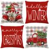 Christmas Linen Pillow Cover Christmas Decoration Sofa Pillow Living Room Pillow Cover Home