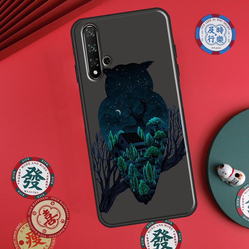 Owl Watercolor Animal For Huawei P20 P30 P40 Lite P60 Pro Nova 12i 11i 8i 12s 9 10 SE Y90 Y60 Y70 Y72 Y61 Y91 Case