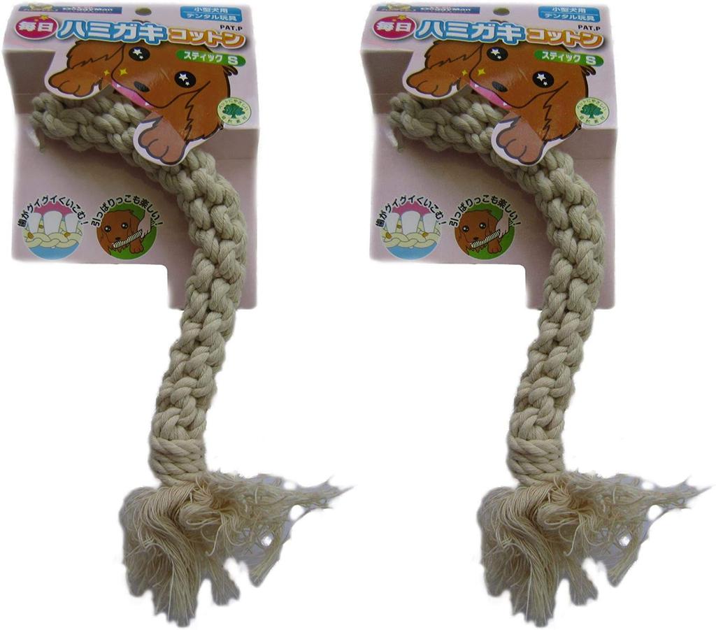 Doggyman Dog Toy Daily Toothpaste Cotton Stick S Size X 2 Pieces