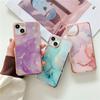 Luxury Gold Plating Bling Glitter Marble Art Pattern Phone Case For iPhone 13 Samsung Xiaomi Moto Oppo Clear Silicone Soft TPU Shockproof Back Cover