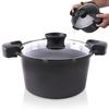 Granite pot with straining lid GRANDE 24 cm, 5.5 l