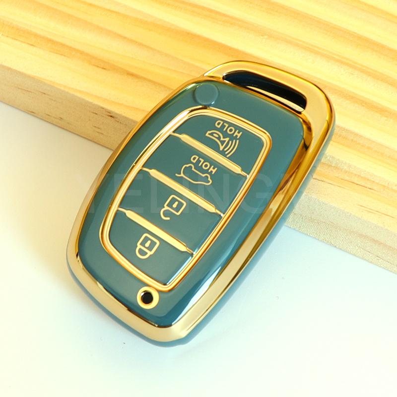 4-кнопочный ТПУ чехол для ключа автомобиля для Hyundai Avante Sonata Santa Fe 2015 2017 2018 Tucson 2017 2018 Elantra Azera 2018 Creta