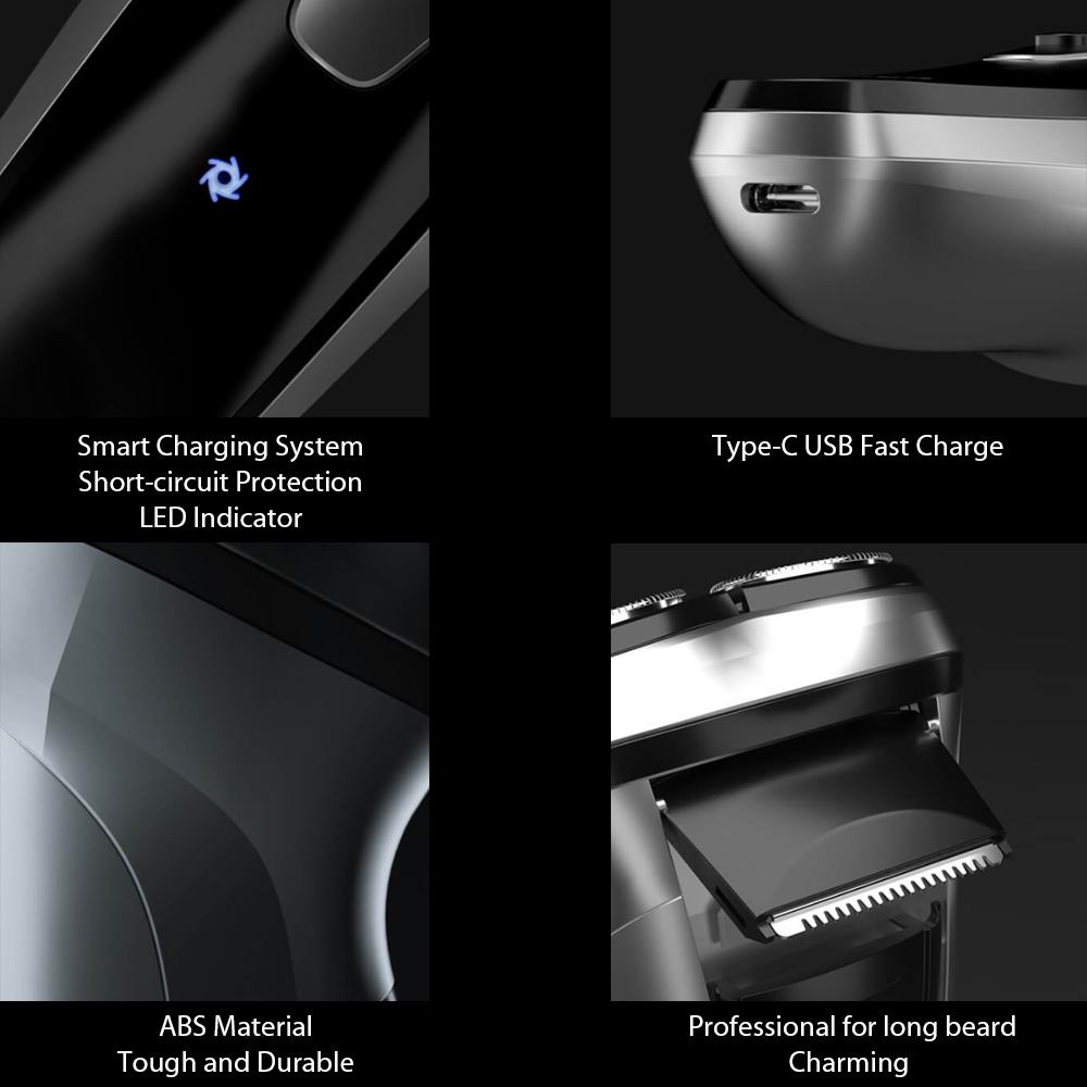 3D электробритва BlackStone электрическая бритва моющийся триммер для бороды для мужчин перезаряжаемая бритва машина