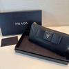 Used PRADA SAFFIANO FIOCCO NERO Long Wallet - Price Reduced