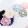 5Pcs Beads Center 3D Chiffon Flower Chiffon DIY Sewing Applique Sewing Artificial Flower