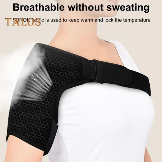 Подогреваемый плечевой бандаж с USB-разъемом, 3 температурных режима, регулируемый, для мужчин и женщин, болезненность, скованность, облегчение боли в плечах, электрический подогрев плечевого бандажа
