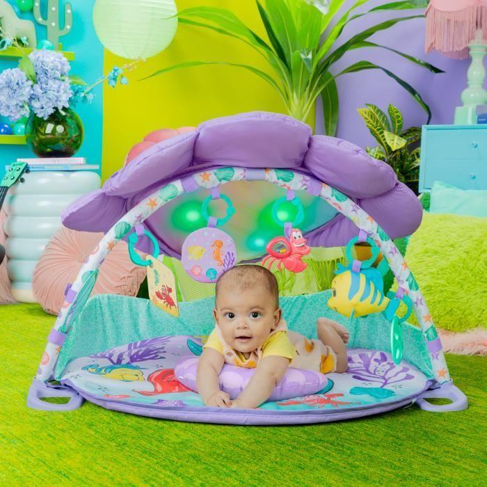 DISNEY BABY -РУСАЛОЧКА- Развивающий коврик для малыша, трансформируемый, с дугой, сенсорными и музыкальными игрушками, гирляндой, подарок для малыша