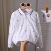 Boys' Cotton Long Sleeve Polo Shirt 5-12Y Printed Top for Spring Autumn School Clothes Comfortable Kids' Clothing