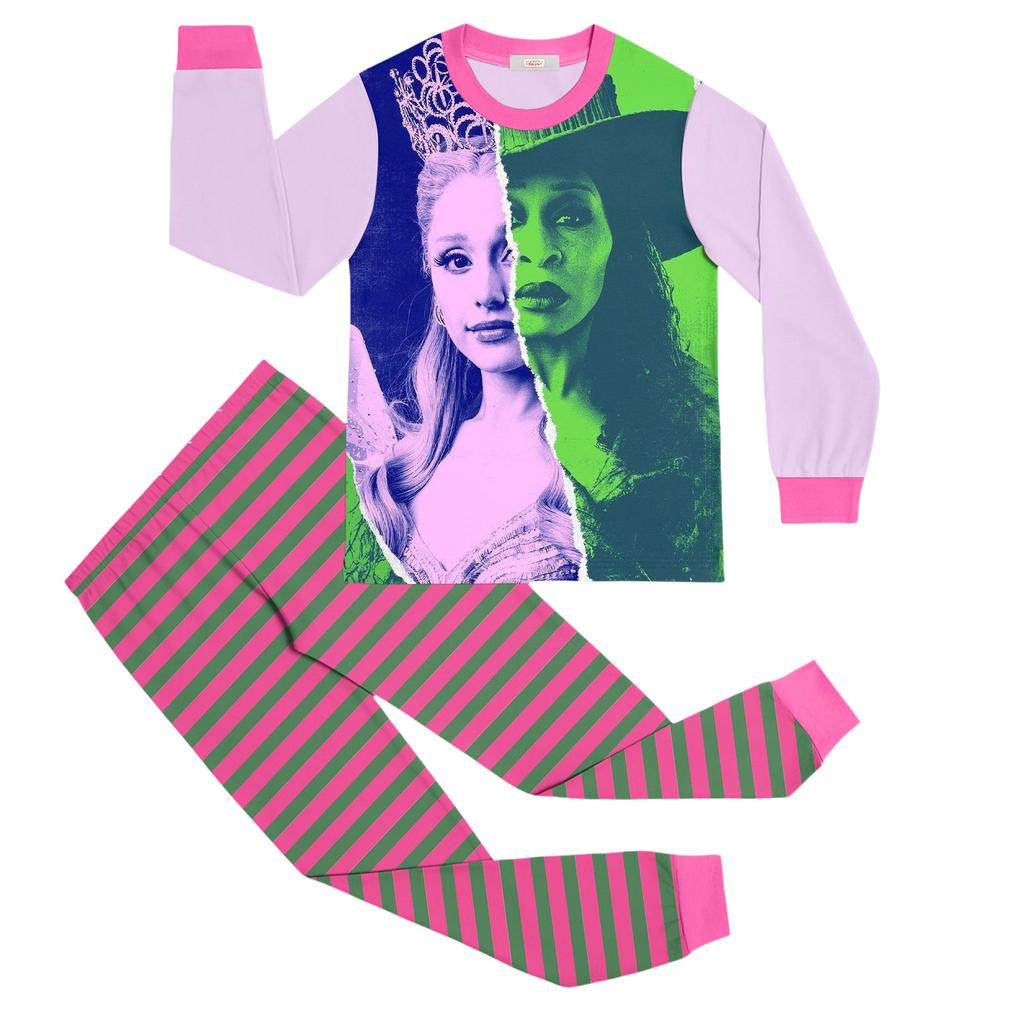 Children's Fashion Suit Skirt Round Neck Long Sleeve Top Pants