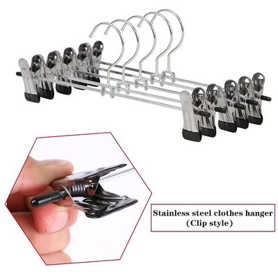 Металлические зажимы-вешалки для одежды, брюк и юбок, для шкафа, с нескользящей поверхностью.