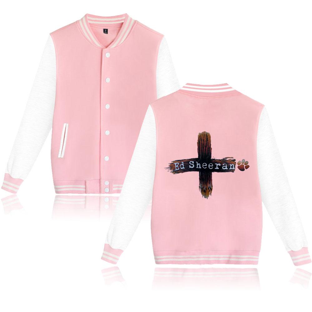 Женские Мужские Куртки Куртка-бомбер Эд Ширан Бейсбольная куртка Оверсайз Хип-хоп Верхняя одежда для пар в колледже