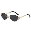 New Vintage Square Sunglasses Women Men Rectangle Sun Glasses Female Frameless Eyewear Oculos De Sol for Male Female Eyeglasses