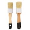Chalk Paint Brushes for Furniture, Round Paint Brush Set 2Pcs, Wax & Stencil Brushes for Painting or Waxing on Wood, Milk Paint