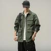 [FJSSLHXK] Мужская рабочая рубашка, с длинным рукавом, хлопок, рубашка-карго, военный стиль, с множеством карманов, армейская, на пуговицах, отложной воротник, свободный крой, осень