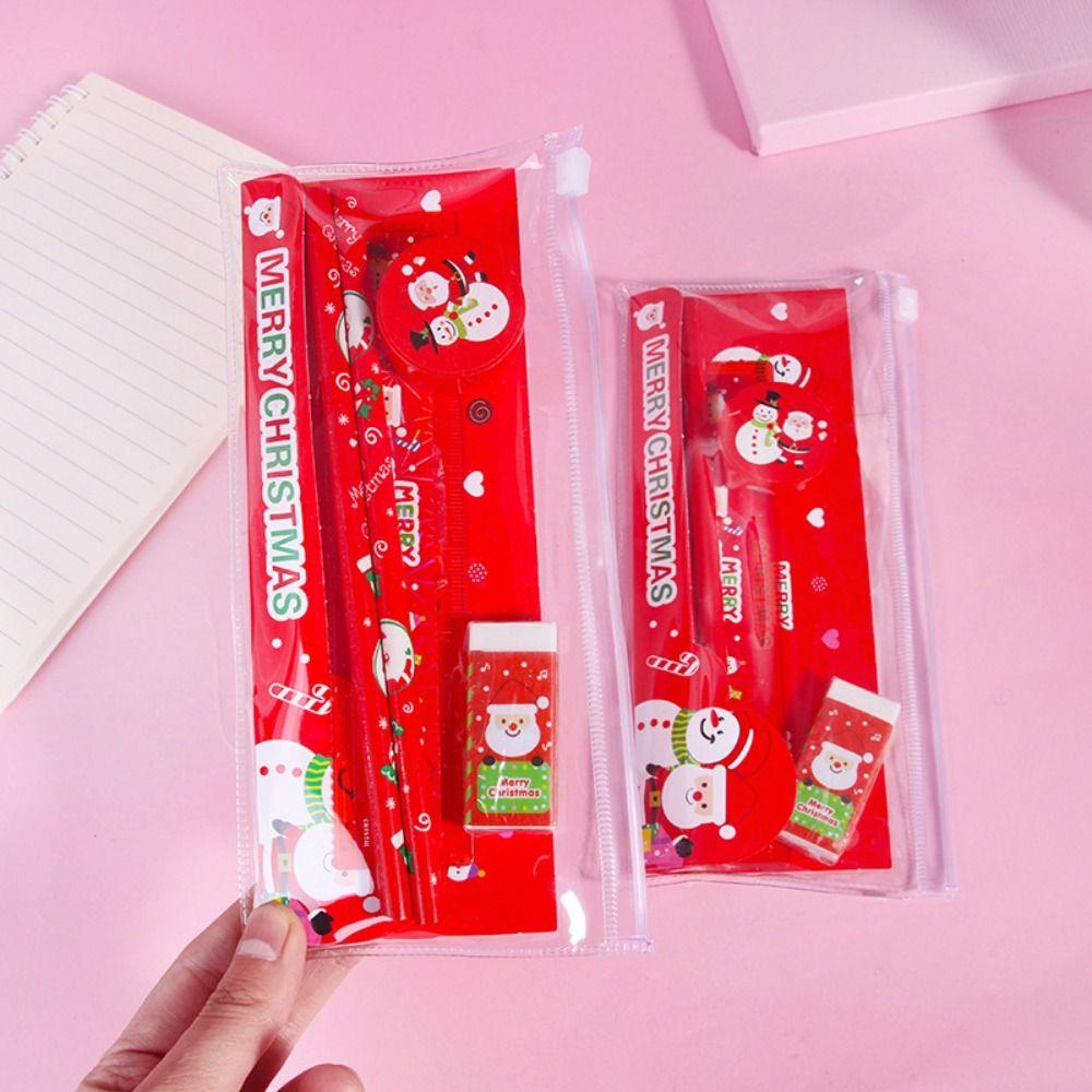 Линейка Рождественский набор канцелярских принадлежностей Блокноты для заметок Рождественские канцелярские подарки Школьный подарок